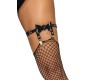 Leg Avenue Accessories LEG AVENUE LIGUERO ALTO DE CUERO VEGANO TALLA ÚNICA - NEGRO