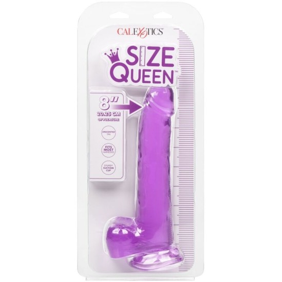 California Exotics CALEX DYDŽIO QUEEN DILDO - PURPURINĖ 20,3 CM