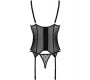 Passion Woman Corsets AISTRA - MARINA CORSET & THONG BLACK S/M