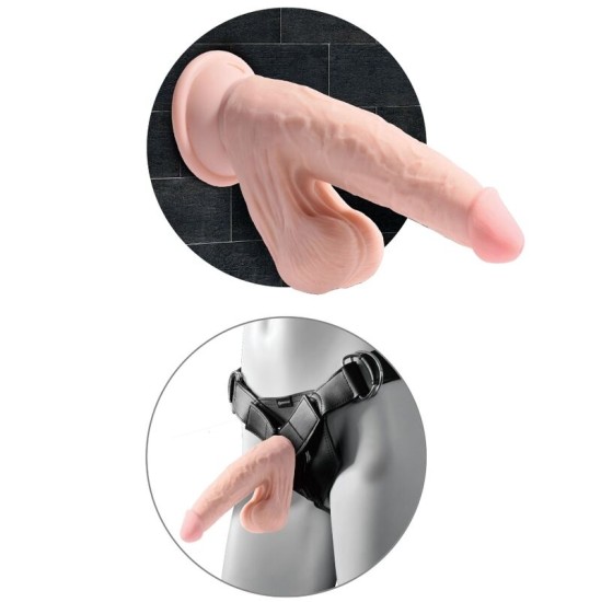 King Cock Plus 3D GAILES ŠŪGOŠANAS Bumbiņas 24,5 CM - GAIŠA ĀDA