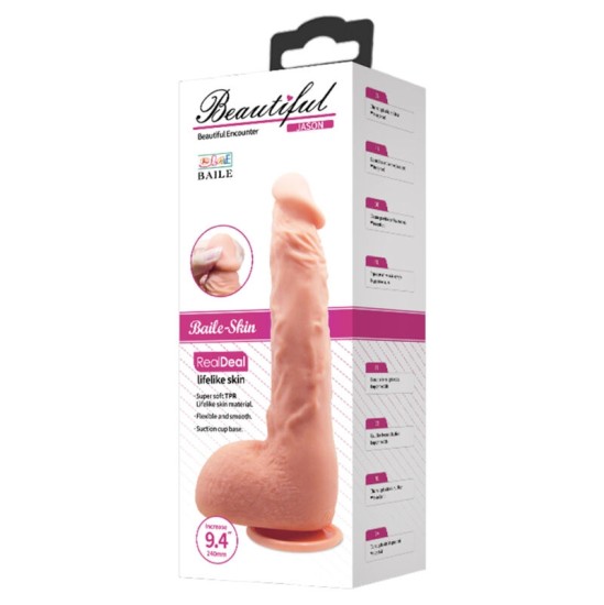 Baile Vibrators BAILE - REĀLISTS DILDO JASON NATURAL 24 CM