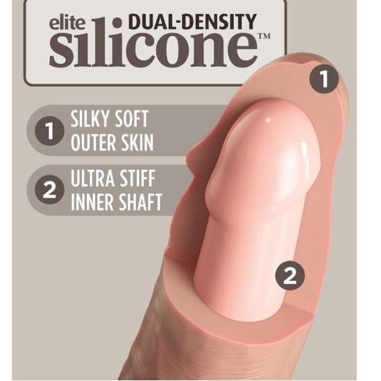 King Cock ELITE - REĀLISTS SILIKONA DILDO 17,8 CM