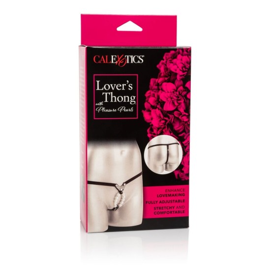 California Exotics CALEX LOVERS THONG W. PRELASURE PEARLS