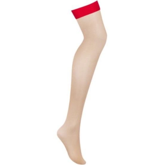 Obsessive Garter & Stockings OBSESSIVE - S814 ZEKAS RED S/M