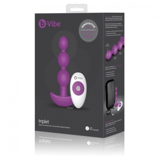 B-Vibe TRIPLET ANAL BEADS FUCHSIA