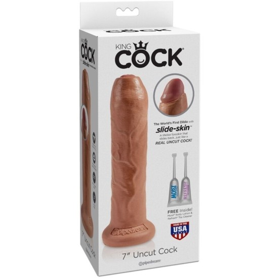 King Cock NEGROZĪTS REĀLISTS PENIS 17,8 CM KARAMELE