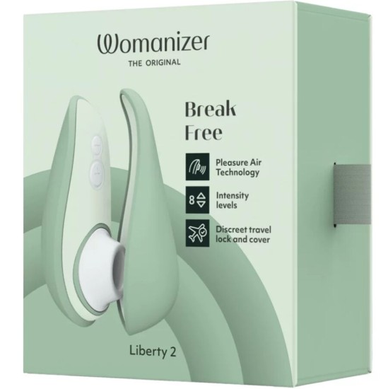 Womanizer LIBERTY 2 CLITORIS STIMULATOR & SUCKER LIGHT GREEN