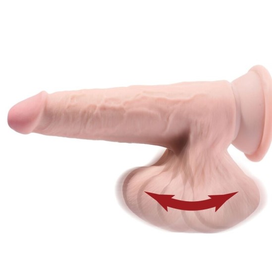 King Cock Plus 3D GAILES ŠŪGOŠANAS Bumbiņas 24,5 CM - GAIŠA ĀDA