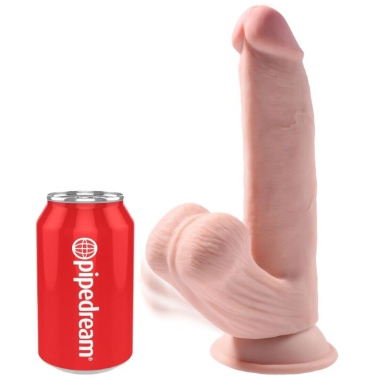 King Cock Plus 3D GAILES ŠŪGOŠANAS Bumbiņas 24,5 CM - GAIŠA ĀDA