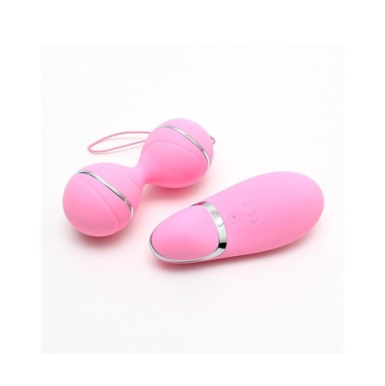 Rimba Toys Vibrējošs Lay-on Kegelball komplekts Ibiza Pink