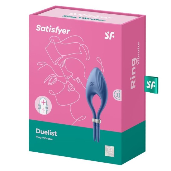 Satisfyer Vibreeriv peeniserõngas Duelist Blue
