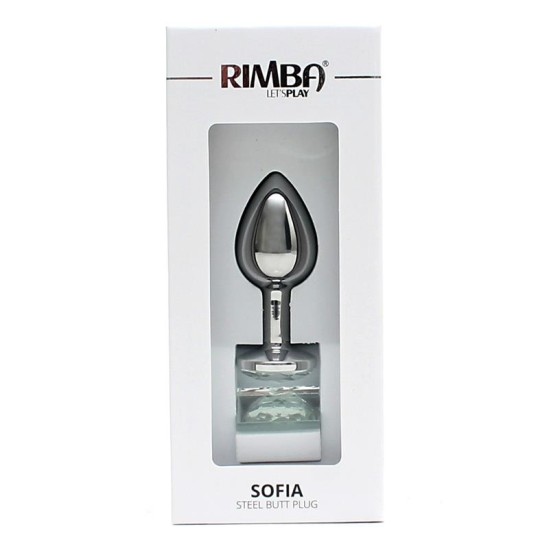 Rimba Toys Metal Butt Plug Sofia Clear Jewel