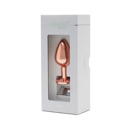 Rimba Toys Анальная пробка Pisa с драгоценным камнем Pisa Rose Gold