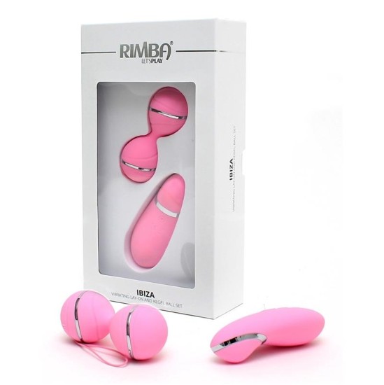 Rimba Toys Vibrējošs Lay-on Kegelball komplekts Ibiza Pink