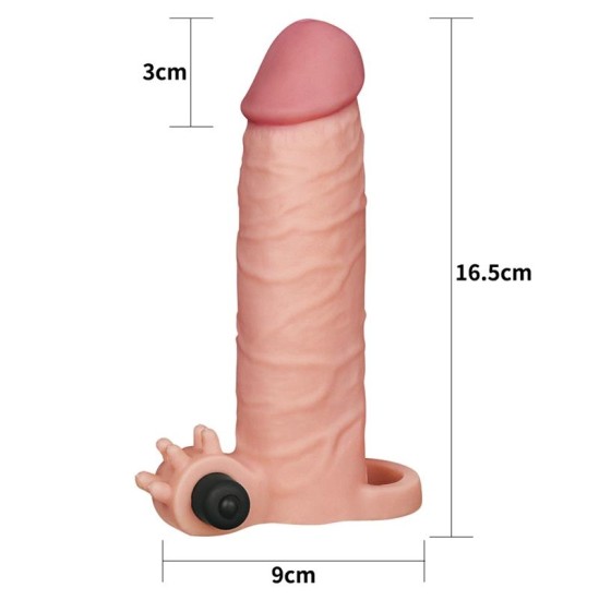 Lovetoy Penis Sleeve with Vibration Add 2 Pleasure X Tender Flesh