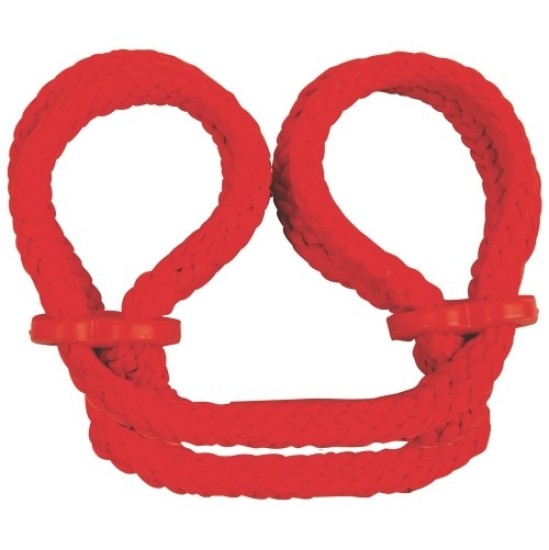 Tlc® JAPANESE SILK LOVE ROPE ANKLE CUFFS RED