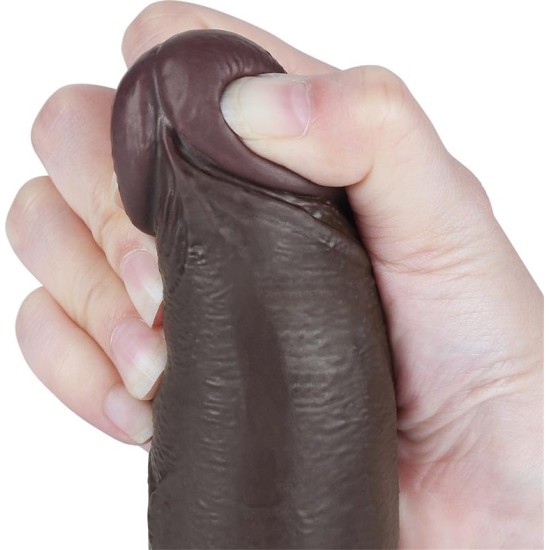 Lovetoy Bīdāmā āda divslāņu dildo 8.5