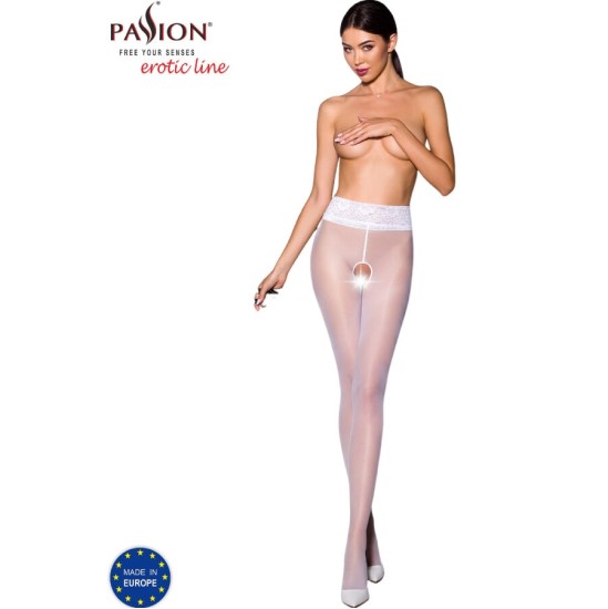 Passion Woman Garter & Stock PASSION — TIOPEN 008 STOCKING WHITE 1/2 (30 DEN)