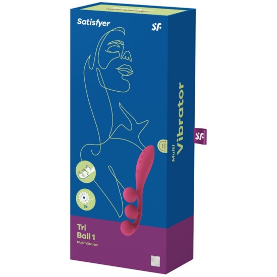 Satisfyer Vibrator SATISFYER TRI BALL 1 MULTI VIBRATOR - RED