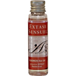 Extase Sensual HEAT EFFECT MASSAGE OIL WITH PASSION FRUIT PHEROMONES TRAVEL 35 ML