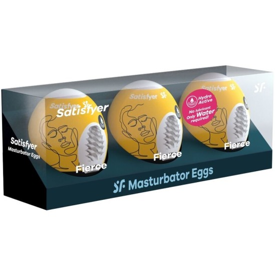 Satisfyer Eggs SATISFYER 3 MASTURBATOR EGGS - FIERCE