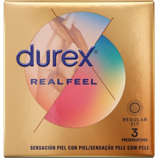 Durex Condoms DUREX - REAL FEEL KONDOMI 3 VIENĪBAS