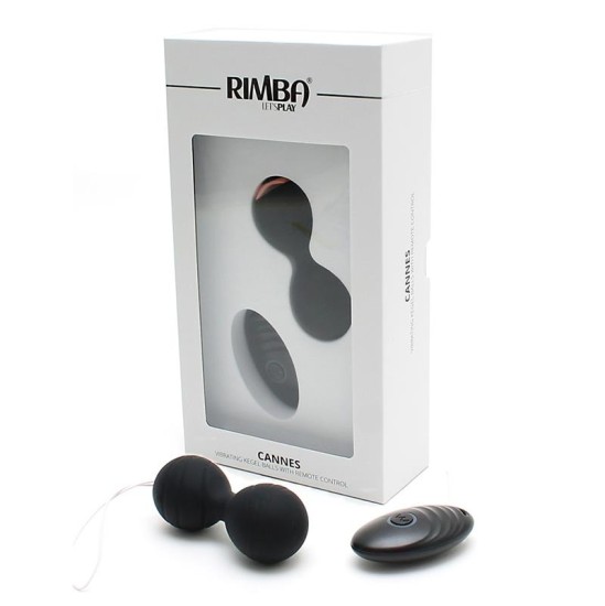 Rimba Toys Vibrating Kegel Balls with Remote Control Cannes Black