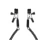 Bondage Play Adjustable nipple clamps with black chain