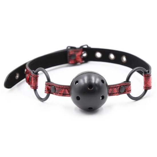 Diamond Line Kvėpuojanti Gag Ball Diamond Vegan Oda