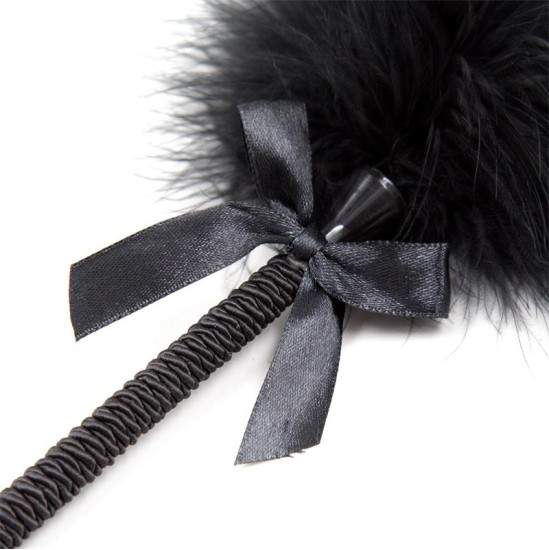 Latetobed Bdsm Line Feather Tickler with Bow 25 cm Black