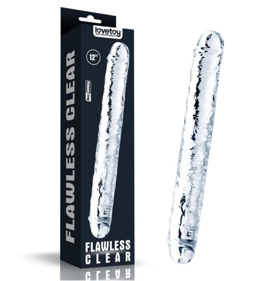 Lovetoy Double Dildo Flawless Clear 12 Clear