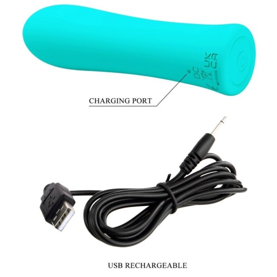 Pretty Love Flirtation PRETTY LOVE - ALFREDA SUPER POWER VIBRATOR AQUA GREEN