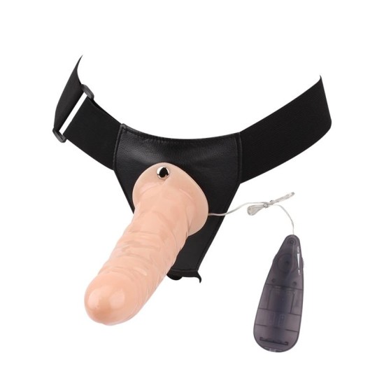 Chisa Vibrating Strap-on Harness with Hollow Dildo 7.5