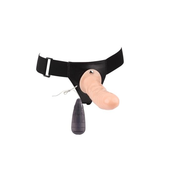 Chisa Vibrating Strap-on Harness with Hollow Dildo 7.5