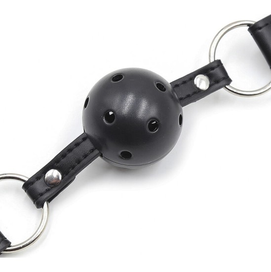 Ohmama Fetish BALL GAG AR vēdināšanas atverēm UN NIPEĻU SKAVĒM