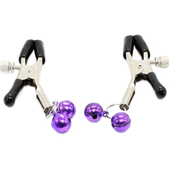 Ohmama Fetish NIPPLE Clamps WITH LILAC BELL