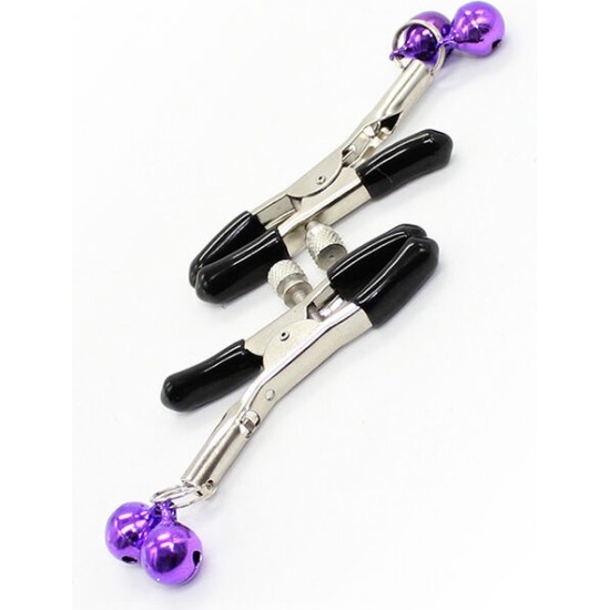 Ohmama Fetish NIPPLE Clamps WITH LILAC BELL