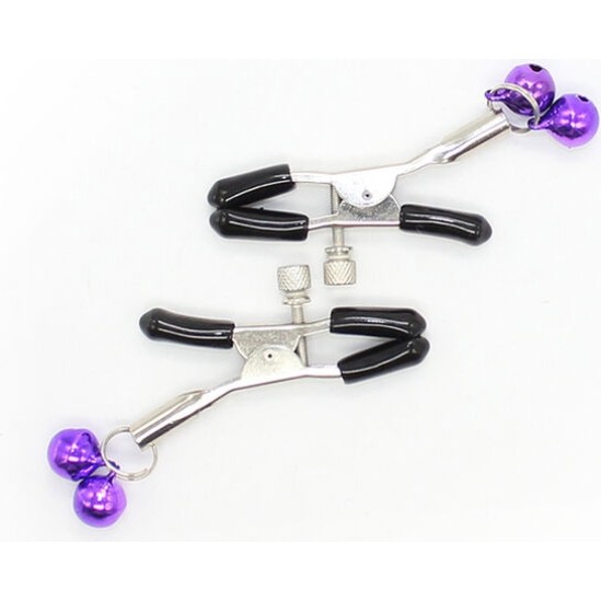 Ohmama Fetish NIPPLE Clamps WITH LILAC BELL