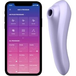 Satisfyer Connect SATISFYER - DVIGUBAS MALŪMAS ORO IMPULSAS VIBRATORIUS MAUVE