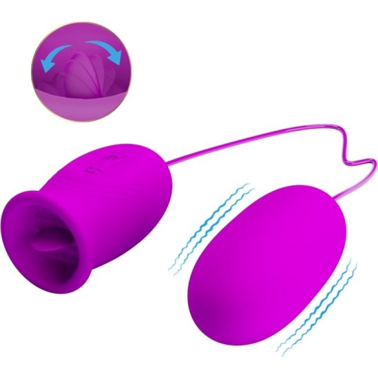 Pretty Love Flirtation PRETTY LOVE - DAISY DUAL EGG RECHARGEABLE VIBRATOR PURPLE