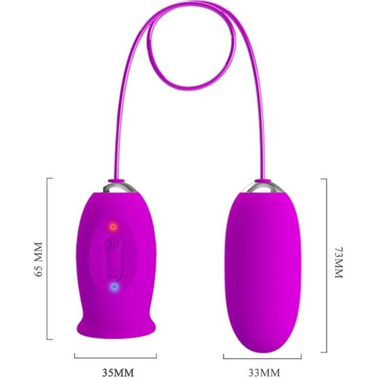 Pretty Love Flirtation PRETTY LOVE - DAISY DUAL EGG RECHARGEABLE VIBRATOR PURPLE