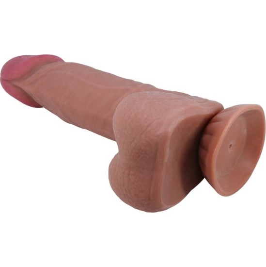 Pretty Love High Grade PRETTY LOVE - BĪDĀMĀS ĀDAS SĒRIJA REĀLISTS DILDO AR BŪDĪGU BRŪNU ĀDAS SŪCĒŠANU 20,6 CM