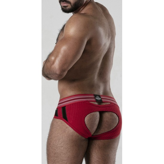 Locker Gear CUECA BACKROOM BOTTOMLESS VERMELHA - 46 3XL