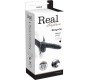 Toyz4Lovers REAL RAPTURA AIR FEELING 8-ДЮЙМОВЫЙ ПОЛЫЙ ВИБРИРУЮЩИЙ СТРОПОН С МОНШОТКОЙ, ЧЕРНЫЙ