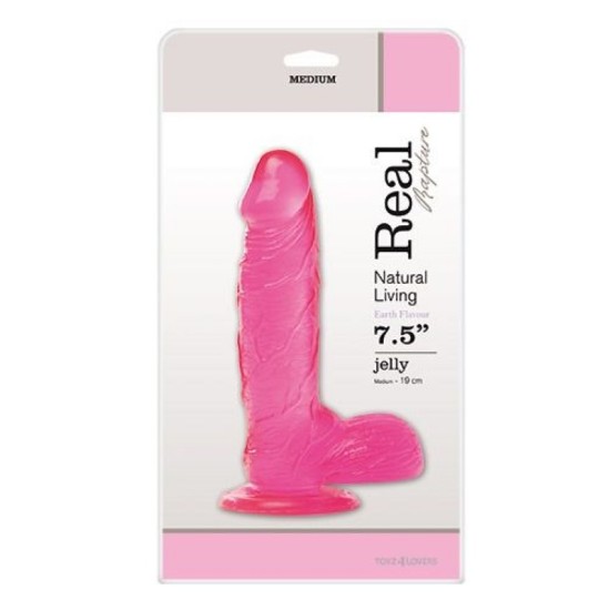 Toyz4Lovers REAL RAPTURE EARTH FLAVOUR DILDO 7,5'' ROZĀ