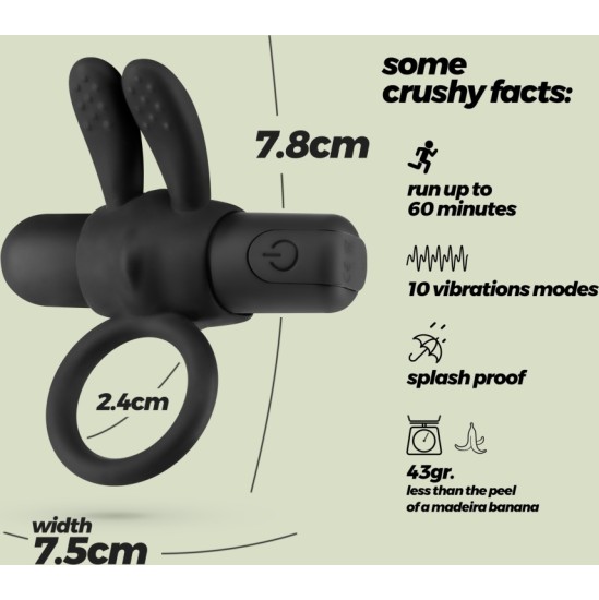 Crushious WONKA COCKRING WITH RECHARGEABLE VIBRATING BULLET