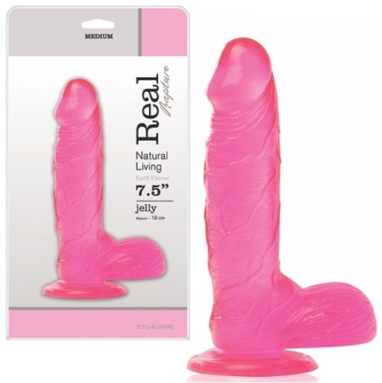 Toyz4Lovers REAL RAPTURE EARTH FLAVOUR DILDO 7,5'' ROZĀ