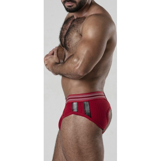 Locker Gear CUECA BACKROOM BOTTOMLESS VERMELHA - 46 3XL