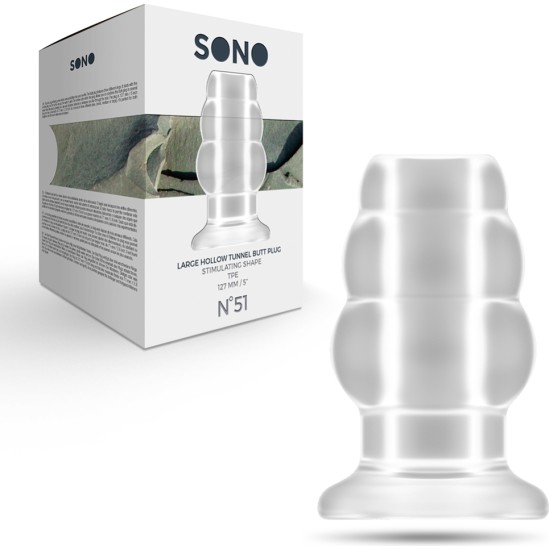 Sono N?51 LARGE HOLLOW TUNNEL BUTT PLUG CLEAR