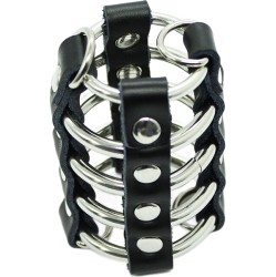 Ohmama Fetish PENIŅA BŪRIS AR METĀLA GREDZEŅIEM UN ĀDAS SIKNĪM